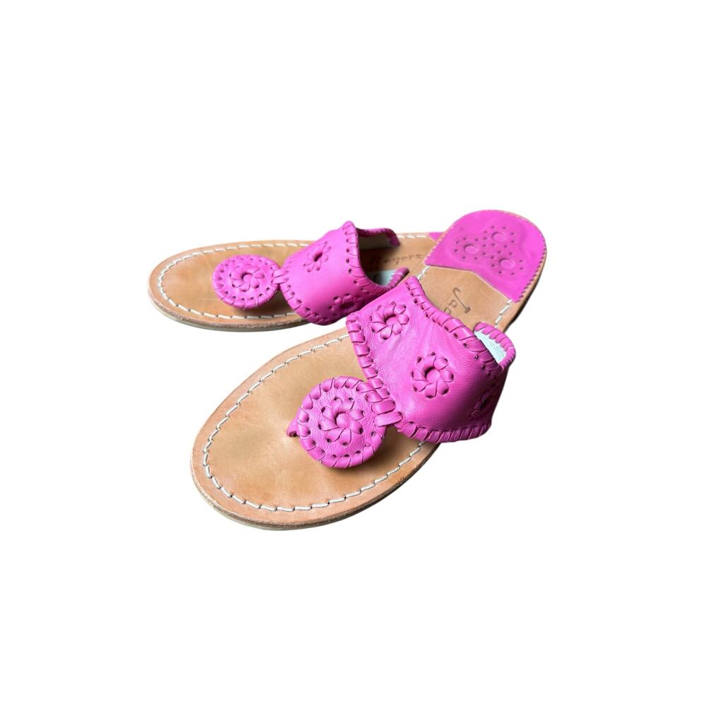 Jack Rogers Women's Jacks Flat Whipstitched Sandals - Fuschia Pink - 7 - Picture 3 of 11